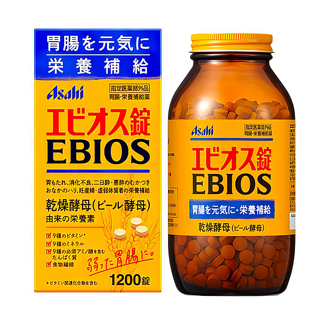 ASAHI EBIOS natural yeast gastrointestinal 1200 tabl...